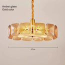 French Vintage Glass Chandelier Minimalist Dining Room Pendant Light by Ljojo