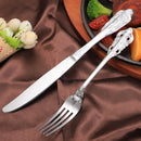 Ljojo Luxury Stainless Steel Western Cutlery Set Dinnerware Tools