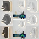 Ljojo LED Spotlight USB Rechargeable Wall Lamp for Living Room - Indoor Bedroom Decor Lighting