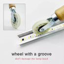 Ljojo LED Strip Light Installation Tool: Rubber Wheel Handle Roller for Aluminum Profile Clamp.