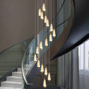 Ljojo LED Staircase Chandeliers: Modern Home Decor Pendant Light for Living Room