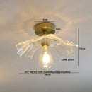 Ljojo Modern Amber Glass LED Ceiling Lights with Copper Socket for Home Decoration