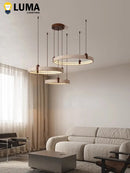 Yellow Travertine Ring Chandelier Pendant Light Livingroom Home Decor by Ljojo