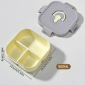 Ljojo Divided Lunch Box: Leakproof Portable Container for Salad, Fruit, and Bento
