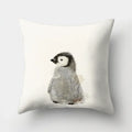 Ljojo Minimalist Spring Tree Landscape Pillow Cover - Bear Penguin Cartoon Animal Pillowcase