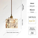 Japanese Style Terrazzo LED Pendant Light - Modern Hanging Lamp for Dining Room by Ljojo