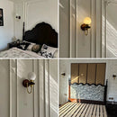 French Retro Wall Lamp Solid Wood Lighting for Bedroom & Living Room by Ljojo