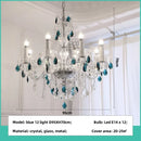 French Romantic Pink Crystal Chandelier Pendant Lights by Ljojo for Elegant Living Room Decor