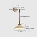 IWHD Japan Style Ceramic LED Wall Sconce with Adjustable Copper Arm for Bedroom and Bathroom - Nordic Modern Wandlamp by Ljojo