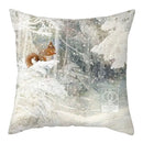 Christmas Deer & Rabbit Winter Pillow Case - Ljojo Home Decor Collection