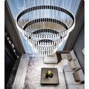 Ljojo Lstre Modern Circle Chandelier for Bright 360° Lighting in Living Room