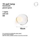 Ljojo Bubble Pendant Light Fixture Colored Glass Modern LED Dimmable Atmosphere Lighting