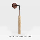 LED Wall Lights Pull Chain Switch Bedside Lamp Wood Wire Adjustable Yellow Travertine Stair Light Fixtures by Ljojo