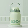 Ljojo 1100ML Kids Straw Thermos Bottle Stainless Steel Travel Insulation Cup
