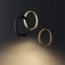 Nordic Ring Metal LED Pendant Lights Stylish Industrial Chandeliers for Homes Café Bar Hotel by Ljojo