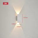 Ljojo 18W LED Black Wall Lamp Outdoor Waterproof Aluminum Wall Lights