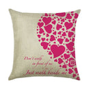 Ljojo Linen Pillowcase 45*45cm for Household Sofa Decor - Love Letter Series