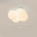 Ljojo Modern Glass Ball LED Pendant Light Cream - Home Decor Chandelier