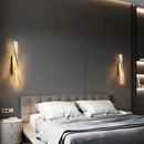 Ljojo Luxury Crystal Wall Sconce - Dimmable LED Bedside Lamp, Gold Steel, Indoor Lighting
