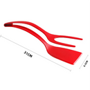 Ljojo 2-in-1 Egg Steak Spatula Clamp, Nylon Kitchen Flip Cooking Spatula