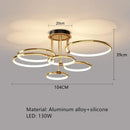 Nordic Minimalist Gold Ring LED Ceiling Light Fixture for Restaurant Bedroom Living Room by Ljojo