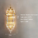 Ljojo Luxury Crystal Wall Lamp for Living Room, Hotel Banquet Hall, Staircase Corridor