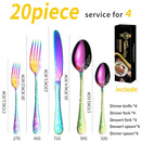 Ljojo 20-Piece Stainless Steel Western Style Tableware Set for Hotels & Steakhouses