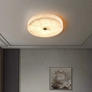 European Round Marble Alabaster Ceiling Lamp for Living Room - Ljojo