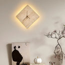 Ljojo LED Wall Clock Yellow Stone Light for Modern Nordic Decor
