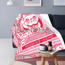 Ljojo Maneki Neko Fleece Blanket - Super Soft Lucky Cat Bed Throw