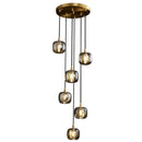 Ljojo Luxury Crystal Rotating Staircase Pendant Lamp - Modern Design