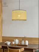 Hand Knitted Bamboo E27 Pendant Light Chandelier for Kitchen by Ljojo