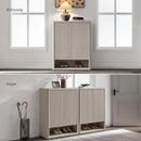Ljojo™ 44" Tall Shoe Cabinet with Doors & 4 Shelves, Modern Storage Organizer