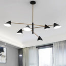 Ljojo Minimalist Cone Shade Chandelier for Living Room and Dining Room