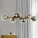 Glass Chandelier Nordic Style Black Ball Pendant Light for Dining Kitchen Living Room by Ljojo