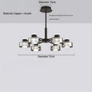 Ljojo SANDYHA Minimalist Glass Chandelier LED Pendant Light Modern Nordic Stylish Lighting