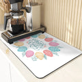 Easter Rabbit Print Kitchen Drying Mat Set by Ljojo