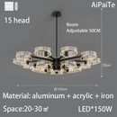 Ljojo Luxury Nordic Chandelier for Modern Living Room, Bedroom, and Restaurant