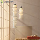 Modern Nordic Silk Long Bone LED Pendant Lights for Home Restaurant Chandelier by Ljojo