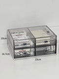 Acrylic Desk Organizer Drawer Set by Ljojo™: Transparent Desktop Storage for Stationery & Books