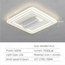 Modern Acrylic LED Ceiling Fan Light | Invisible Blades | Home Decor Lighting by Ljojo