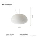 Ljojo Milky Glass Cocoon Pendant Light - Elegant Lighting Fixture for Various Spaces