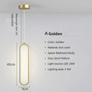 Ljojo Minimalist LED Pendant Chandelier in Gold/Black for Bedroom, Restaurant, Living Room