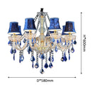 European Blue Atmosphere Villa Hotel Lobby Chandelier Crystal Pendant Lamp by Ljojo