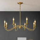 American Retro Gold Candle Chandeliers for Living Dining Room by Ljojo: Pendant Lighting Fixture