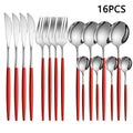 Ljojo 16-Piece Stainless Steel Tableware Set for Home, Hotel, and Restaurant