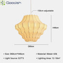 Modern Minimalist Retro Rattan Pumpkin LED Pendant Lights Chandeliers for Home Decoration by Ljojo