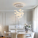 Ljojo Lotus Leaf White Chandelier Light for Staircase Villa Living Room - Elegant Modern Decor