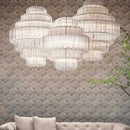 Glass Crystal Chandelier Pendant Light for Living Room Dining Bedroom Ceiling Lamp by Ljojo