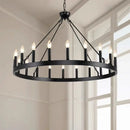 American Country Chandelier Modern Round Led Pendant Lights by Ljojo for Kitchen Living Room Stair Decoration